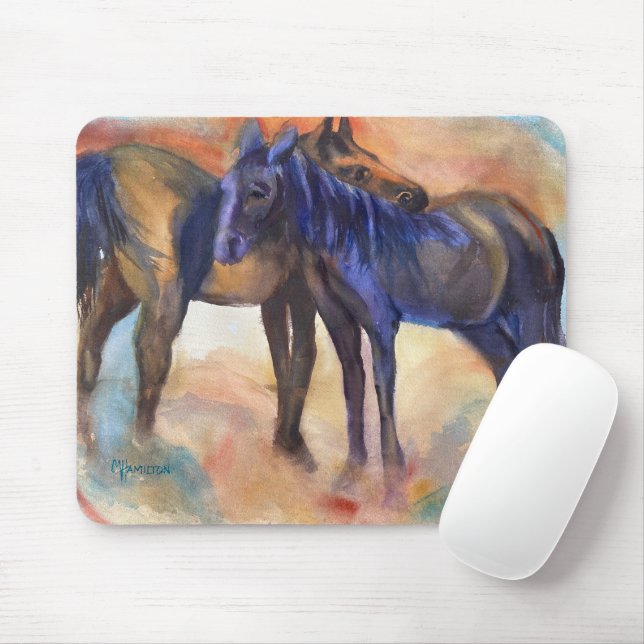Zwei alte Pals Pferd Computer Maus Pad Original Ar Mousepad (Mit Mouse)