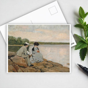 Zwei am Strand, Arvid Liljelund Postkarte