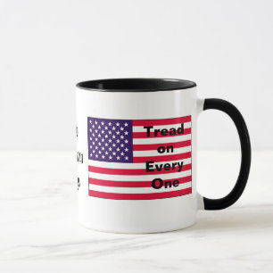 Zwei amerikanische Flaggen Tasse