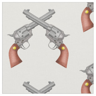 Zwei amerikanische Old West Pistols überquert Stoff