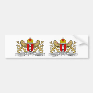 ZWEI Amsterdam Wappen Autoaufkleber