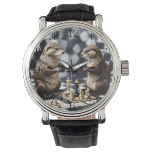 Zwei andere spielen Schach, Armbanduhr