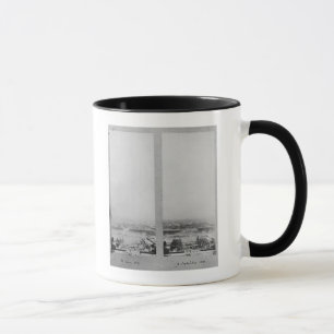 Zwei Ansichten des Baus des Eiffels 2 Tasse