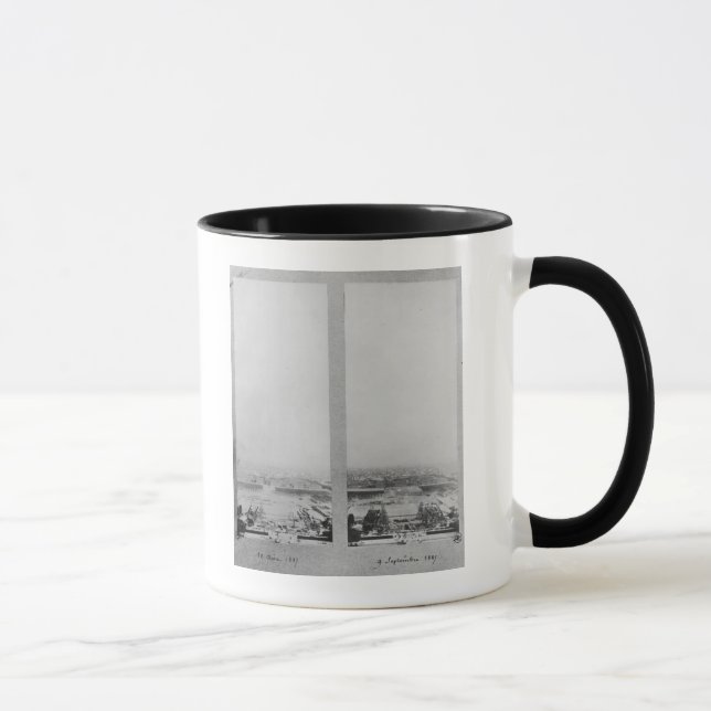 Zwei Ansichten des Baus des Eiffels 2 Tasse (Rechts)