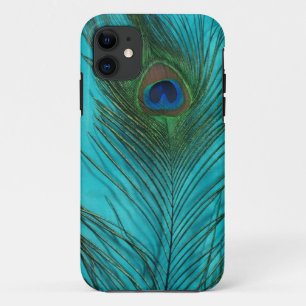 Zwei Aqua-Pfau-Federn Case-Mate iPhone Hülle