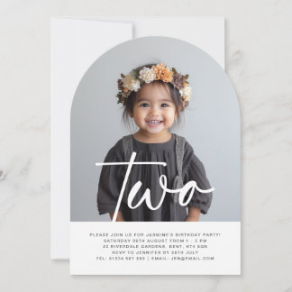 Zwei Arch-Foto zum Geburtstag Einladung