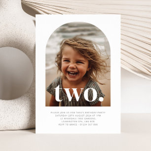 Zwei Arch Foto zum Geburtstag Einladung