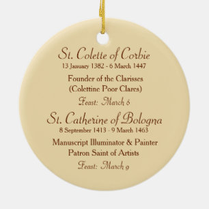 Zwei arme Heilige (SAU 027) Keramikornament