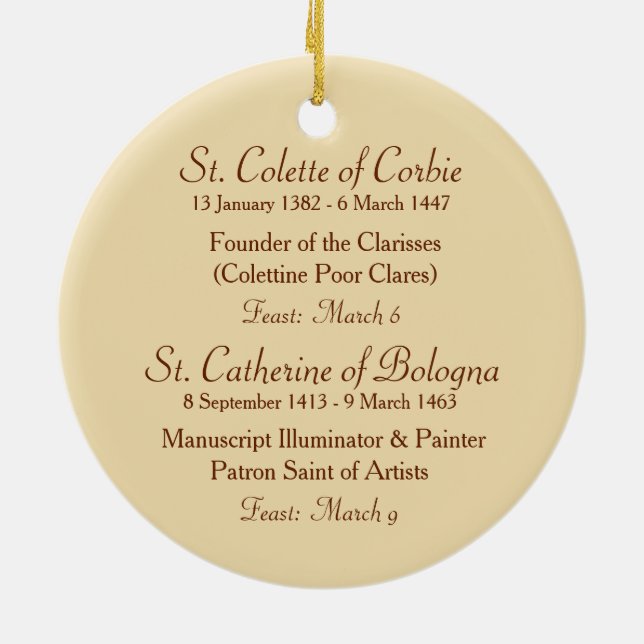 Zwei arme Heilige (SAU 027) Keramikornament (Hinten)