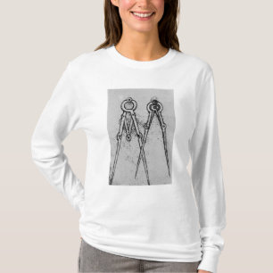 Zwei Arten Justierbaröffnung Kompass T-Shirt