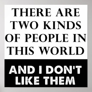 Zwei Arten von Hass Funny Poster