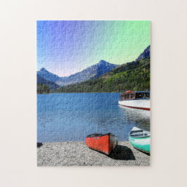 Zwei Arzneimittel-See Glacier Nationalpark Montana Puzzle