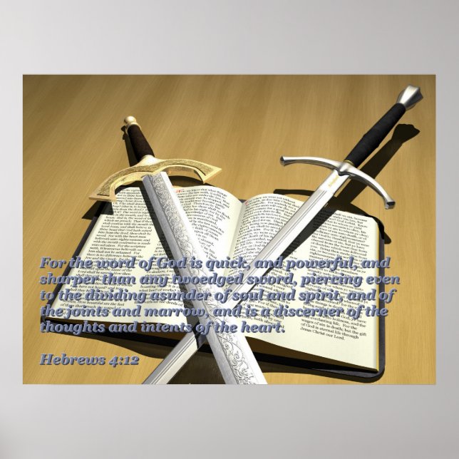 Zwei Ausgeglichene Schwertplakate Poster (Vorne)