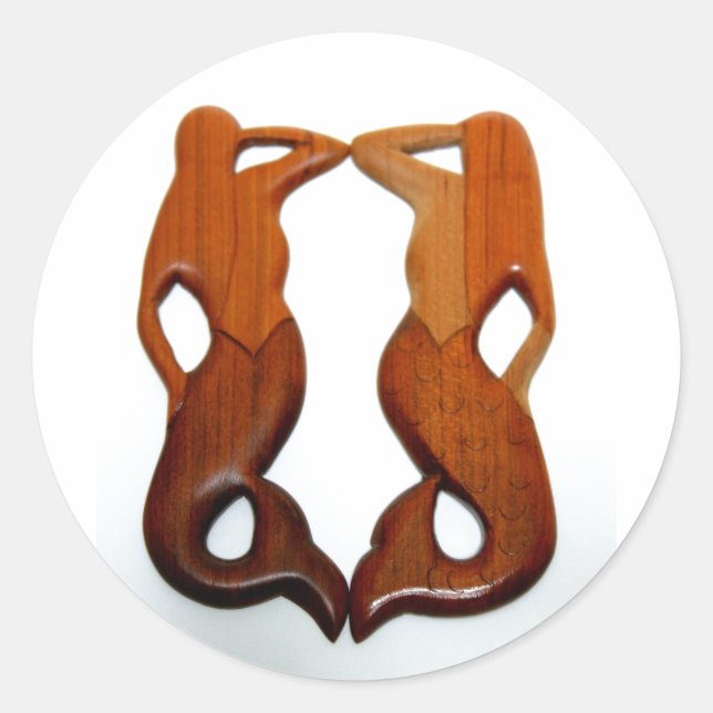 zwei Aussichtspersonen Runder Aufkleber (Vorderseite)