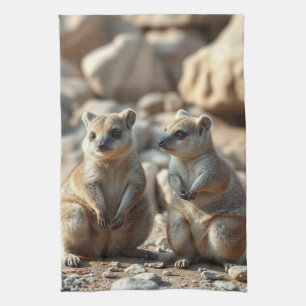 Zwei australische Rottnest-Insel-Quokkas, Geschirrtuch
