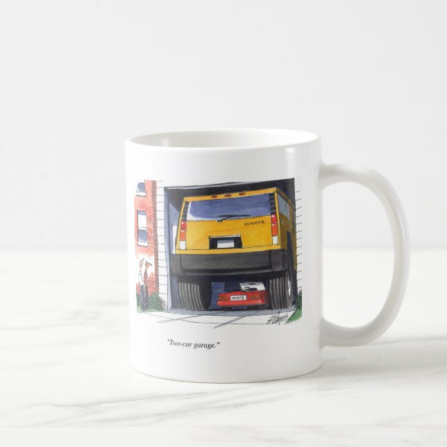 Zwei Auto-Garage Tasse (Rechts)