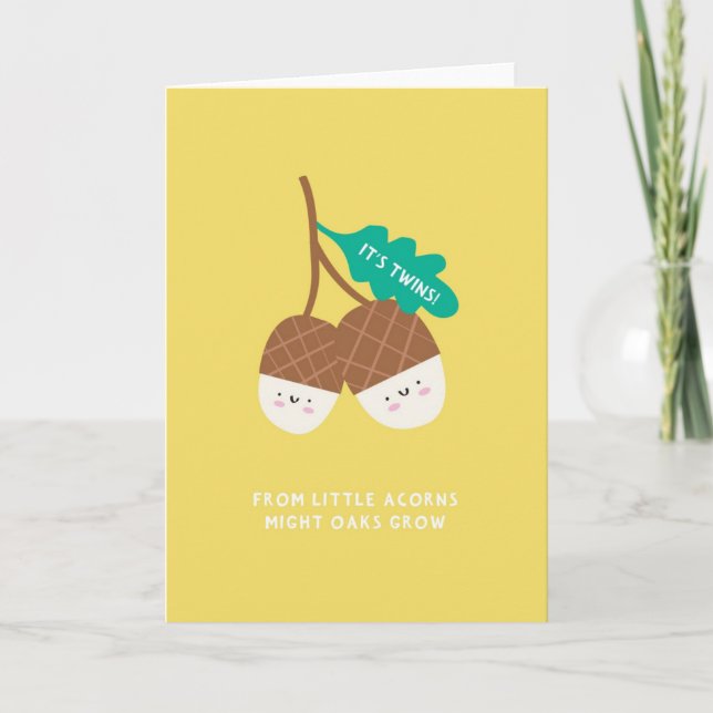 Zwei-Baby-Duschkarte Karte (Vorderseite)