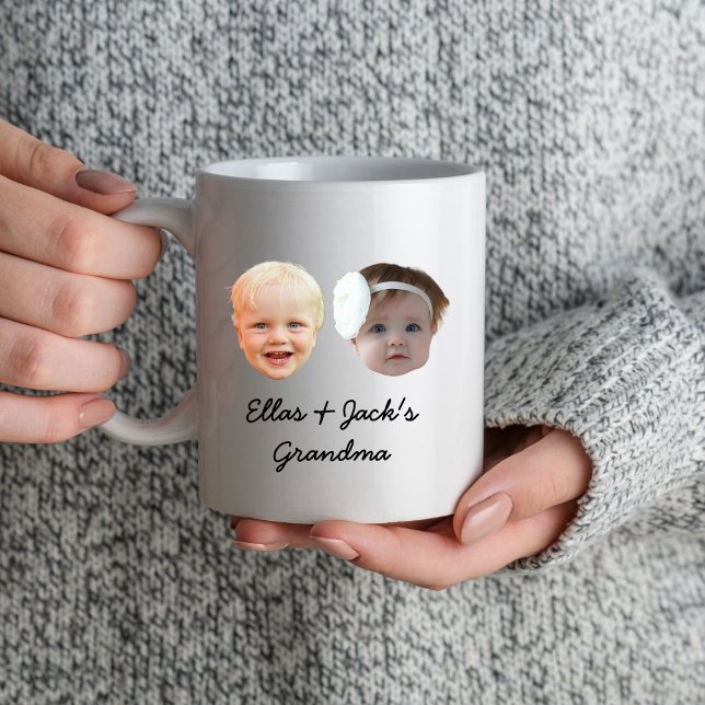 Zwei Baby Gesicht Personalisiert Foto Gesicht Oma Tasse (Von Creator hochgeladen)