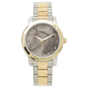 Zwei Babypferde Schwarz-Forelle Armbanduhr