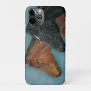 Zwei Babypferde Schwarz-Forelle iPhone 11 Pro Hülle