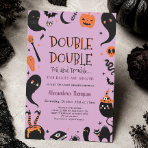Zwei Babys brauen Zehn Halloween-Kinderdusche