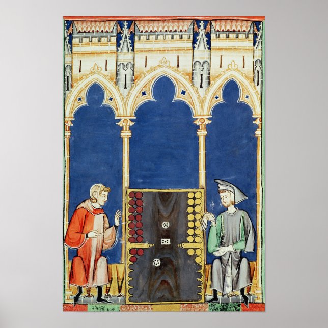 Zwei Backgammon-Spieler Poster (Vorne)