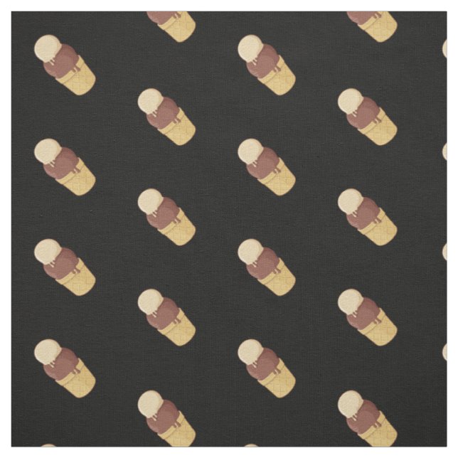 Zwei-Bällchen-Eisbecher-Muster Stoff (Muster)