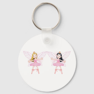 Zwei Ballerina Fairies Schlüsselanhänger