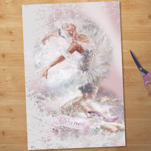 Zwei Ballerinas Dance Decoupage Seidenpapier