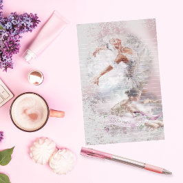 Zwei Ballerinas Dance Lined Briefpapier