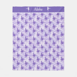 Zwei Ballerinas Lavender Personalisiert Fleecedecke