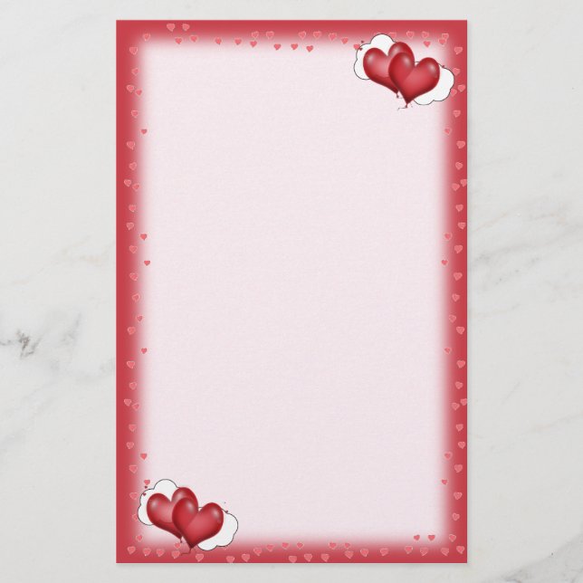 Zwei Ballonhörer mit Cloud Briefpapier (Vorderseite)