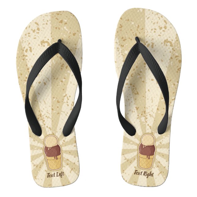 Zwei Balls Eiscreme-Cup Flip Flops (Fußbett)