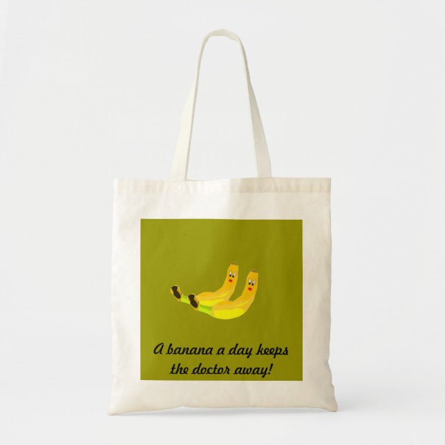 Zwei Bananen-Tasche Tragetasche (Vorne)