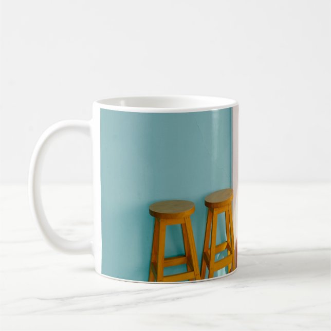 Zwei Bar aus gelbem Holz Kaffeetasse (Links)