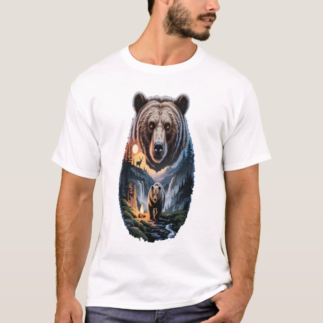 Zwei Bären im Wald T-Shirt (Vorderseite)