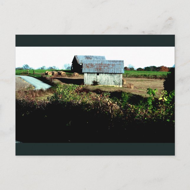 Zwei Barns Postkarte (Vorderseite)