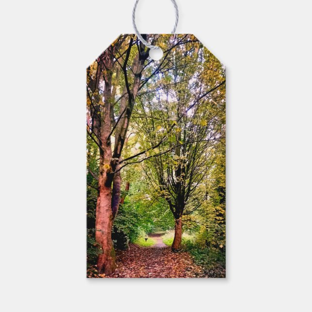 Zwei Bäume Geschenkanhänger (Vorderseite)