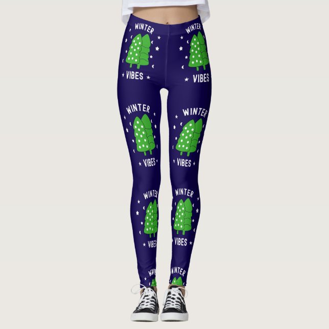 Zwei Bäume Winter Vibes Leggings (Vorderseite)