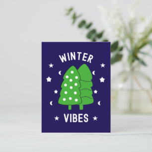 Zwei Bäume Winter Vibes Postkarte