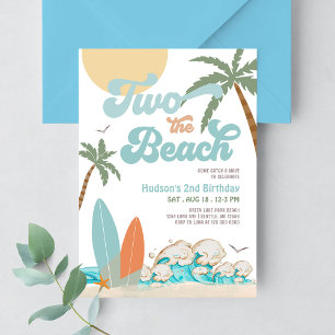 Zwei Beach Boy Surf Surfen 2. Geburtstag Einladung