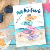 Zwei Beach Kinder das zweite Party zum Geburtstag