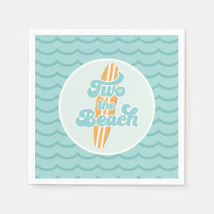 Zwei Beach Surf Beach 2. Geburtstag Serviette