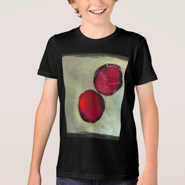 Zwei Beeren Tri-Blend Shirt (Vorderseite)