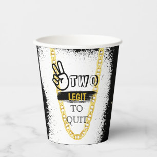 ZWEI BEGRÜNDETE, UM DIE 2. Geburtstagspapier-Cups Pappbecher