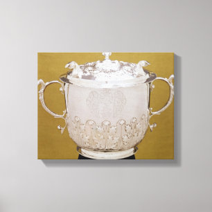 Zwei-behandelte Schale und Abdeckung, c.1695 Leinwanddruck