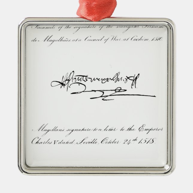 Zwei Beispiele der Unterzeichnung Silbernes Ornament (Vorne)