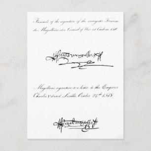 Zwei Beispiele für die Unterschrift Postkarte