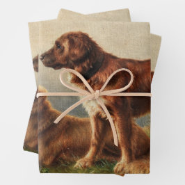 Zwei beobachtende Hunde Geschenkpapier Set