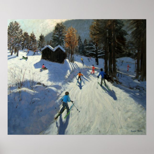 Zwei Berghütten Pleney Morzine Poster (Vorne)